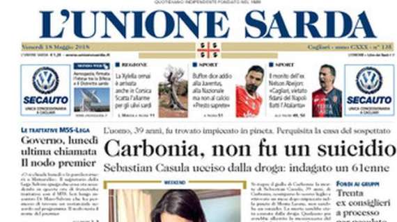 L'apertura de L'Unione Sarda: "Buffon, addio alla Juve ma non al calcio"