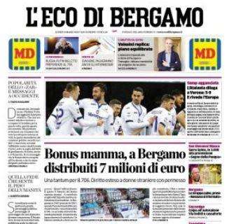 L'Eco di Bergamo: "L'Atalanta dilaga a Verona e rivede l'Europa"