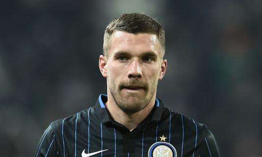 Inter, Podolski: "Sono pronto per stasera. Peccato per Gomez"