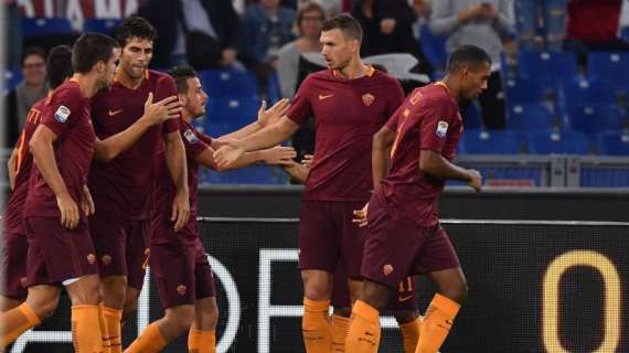 Roma-Inter 1-0 al 45', giallorossi avanti con Dzeko. Palo di Banega