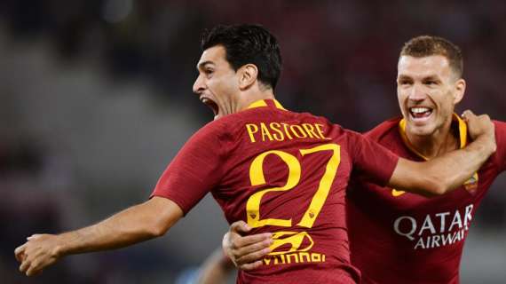 Roma-Frosinone 2-0, Pastore di tacco: raddoppio giallorosso