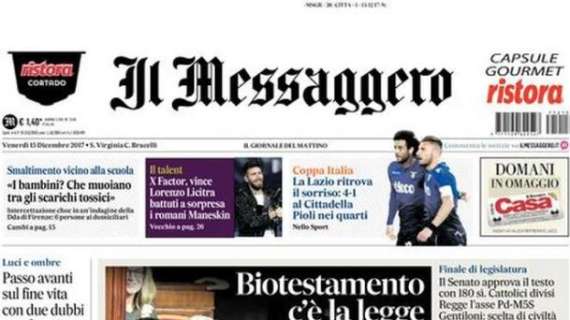 Il Messaggero: "La Lazio ritrova il sorriso"