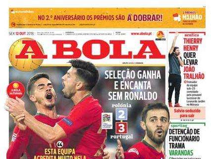 Polonia-Portogallo 2-3, A Bola in prima pagina: "Portugal show"