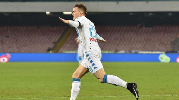 Napoli-Inter, 2-0 all'intervallo: decidono Zielinski e Hamsik