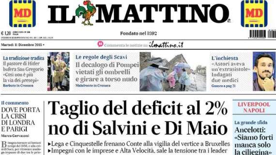 Il Mattino, Napoli: "Siamo forti manca solo la ciliegina"