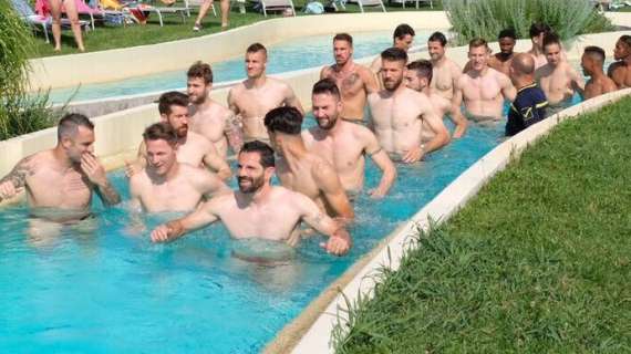 Chievo Verona, allenamento speciale ad Aquardens
