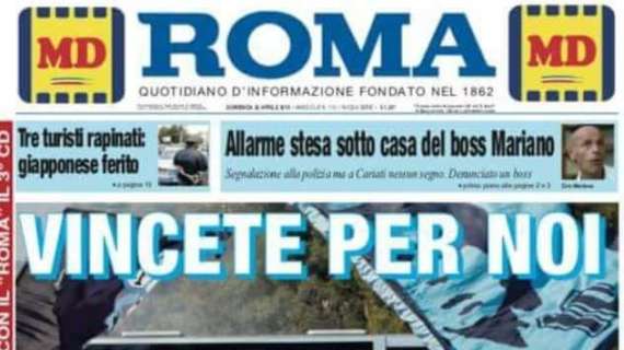 Napoli, Il Roma in prima pagina: "Vincete per noi"