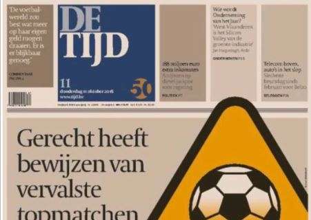 Belgio, lo scandalo nel calcio prende tutte le prime pagine