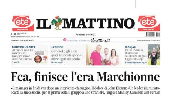 Il Mattino apre con De Laurentiis: "Sono io il Matador"
