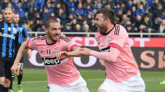 Fotonotizia - Juventus, l'esultanza di Barzagli dopo la rete all'Atalanta