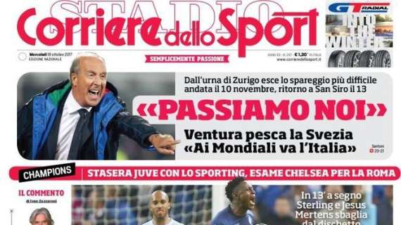 Italia-Svezia, Corriere dello Sport: "Passiamo noi"