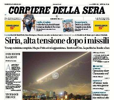 Atalanta-Inter, Il Corriere della Sera titola: “Gol interrotto” 