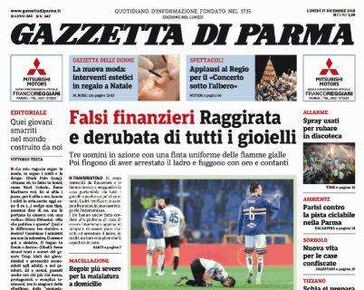 Gazzetta di Parma: " Due gol in tre minuti e crociati al tappeto"