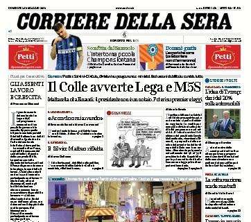 Il Corriere della Sera: “L’Inter si butta via, Champions lontana”