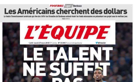 L'Equipe avverte la Nazionale francese: "Il talento non basta"