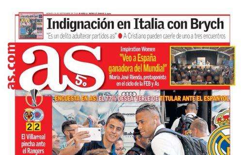 AS verso Real Madrid-Espanyol: "I tifosi vogliono Mariano"