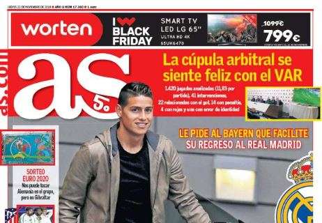 Real Madrid, As: "James vuole tornare"