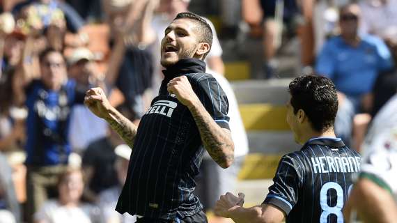 Inter, Icardi fa tripletta: "Che gioia! Maradona? Penso ai miei"
