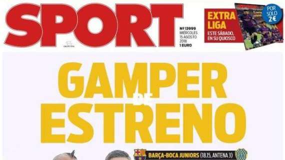 Sport titola su Barcellona-Boca Juniors: "Il Gamper dei debutti"