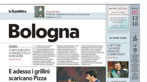 La Repubblica - Bologna: "Orsolini, una doppietta per salvare Inzaghi"