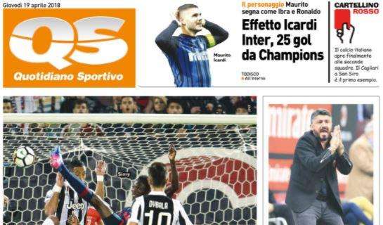 Il QS-Sport titola: "Juventus rovesciata"