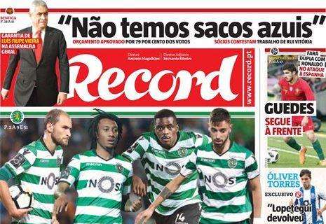 In quattro rescindono dallo Sporting Lisbona, Record titola: "Shock!"