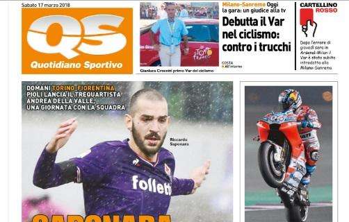 Fiorentina, il QS titola: "Saponara per ripartire"