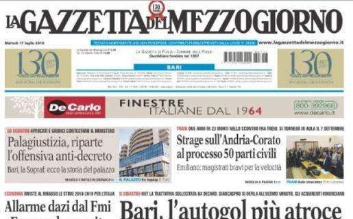 La Gazzetta del Mezzogiorno: "Bari, l'autogol più atroce"