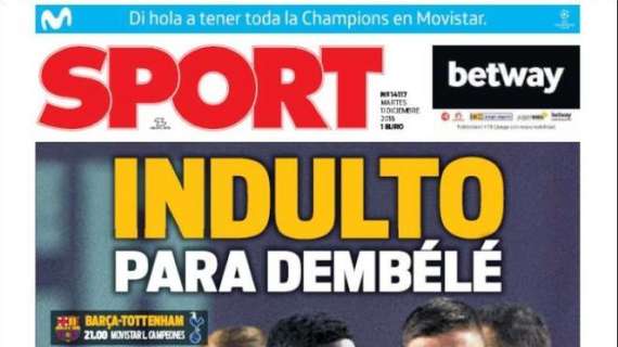 Barcellona, l’apertura di Sport: “ Indulto per Dembele”