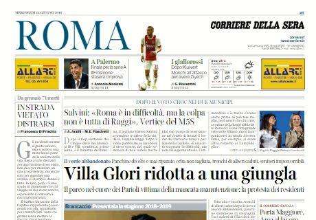 Il Corriere della Sera ed. Roma: "Dopo Kluivert all'attacco per Ziyech"