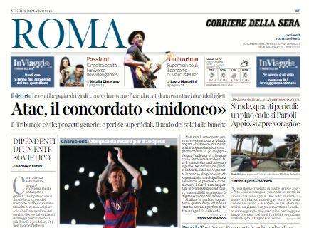 Il Corriere della Sera verso Roma-Barcellona: "Febbre per Messi"