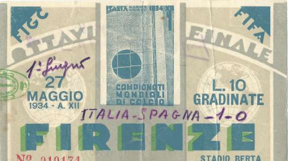 Biglietto mondiali '34 a Museo Coverciano