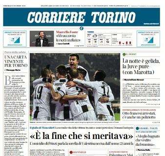 Corriere di Torino: "La notte è gelida, alla Juve pure (con Marotta)"