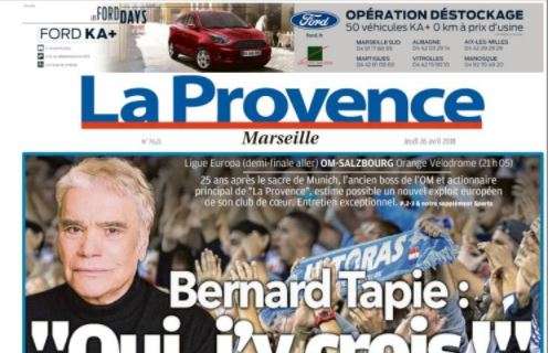 Europa League, la stampa francese spinge l'OM. Tapie: "Sì, ci credo"