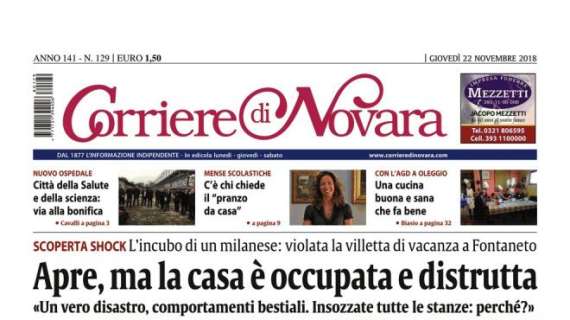 Corriere di Novara: "Il Novara risorge, 2-0 ad Arzachena"