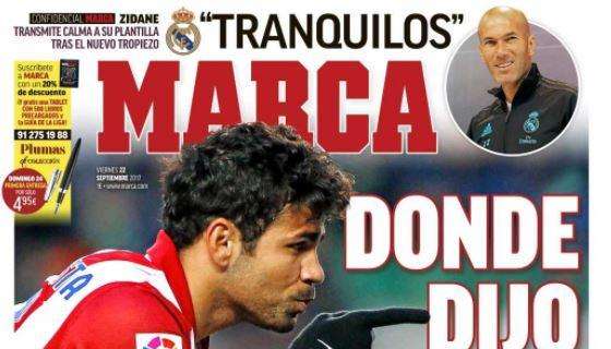 Atletico Madrid, Marca in prima pagina: "Dove ha detto Diego"