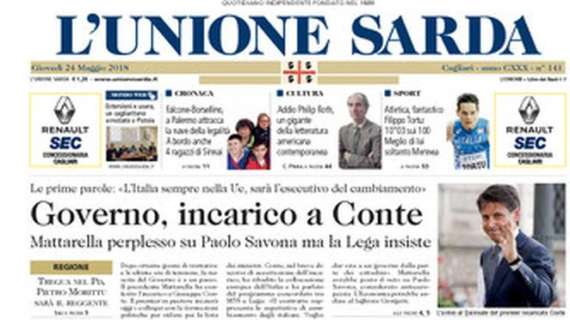 L'Unione Sarda: "Il saluto al Cagliari del pubblico dell'Arena"