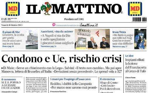 Il Mattino sul Napoli: "Ancelotti, vita da mister"