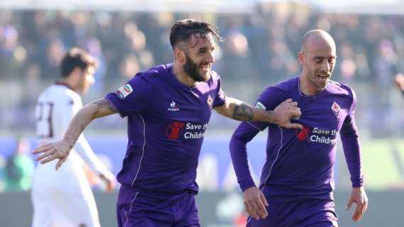 Fotonotizia - Fiorentina, l'esultanza di Gonzalo Rodriguez dopo il 2-0