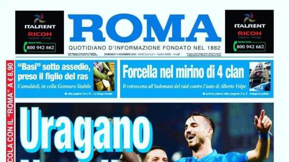 Ancelotti vince sotto il diluvio, Il Roma titola: "Uragano Napoli"