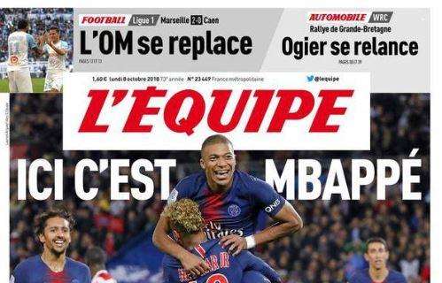 L'Equipe e il 5-0 del PSG sul Lione: "Questo è Mbappé"