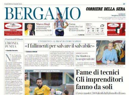 Il Corriere di Bergamo titola: "Un'Atalanta a caccia di record"