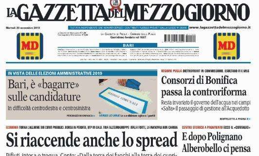 La Gazzetta del Mezzogiorno titola: "Mancini e la giovane Italia"