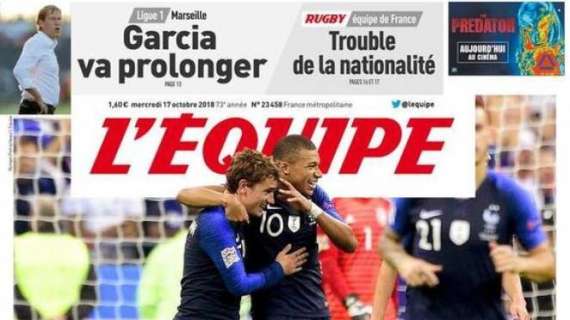 L'Equipe celebra Mbappé e Griezmann: "L'uno o l'altro"