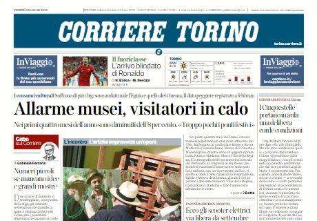 Il Corriere di Torino in prima pagina: "L'arrivo blindato di Ronaldo"