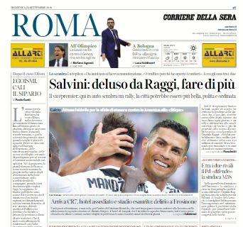 Corriere di Roma in taglio alto: "Giallorossi in crisi"