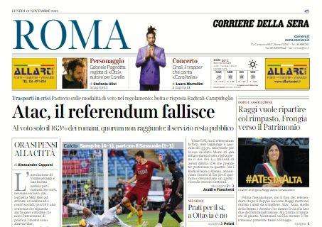 Corriere della Sera sulle romane: "Poker giallorosso. Lazio, solo un punto"