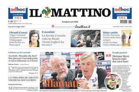 L'apertura de Il Mattino dedicata al Napoli: "Affamati"