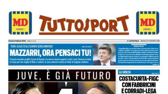 Torino, Tuttosport titola: “Mazzarri, ora pensaci tu!”
