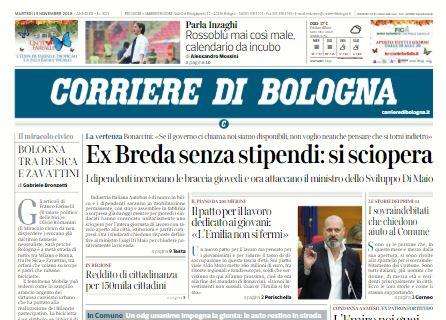 Il Corriere di Bologna: "Rossoblu mai così male, calendario da incubo"